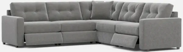 Drew & Jonathan Home ModularOne New Horizon 5-Piece Grey Power Reclining Modular Sectional