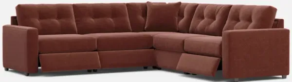 Drew & Jonathan Home ModularOne New Horizon 5-Piece Merlot Power Reclining Modular Sectional