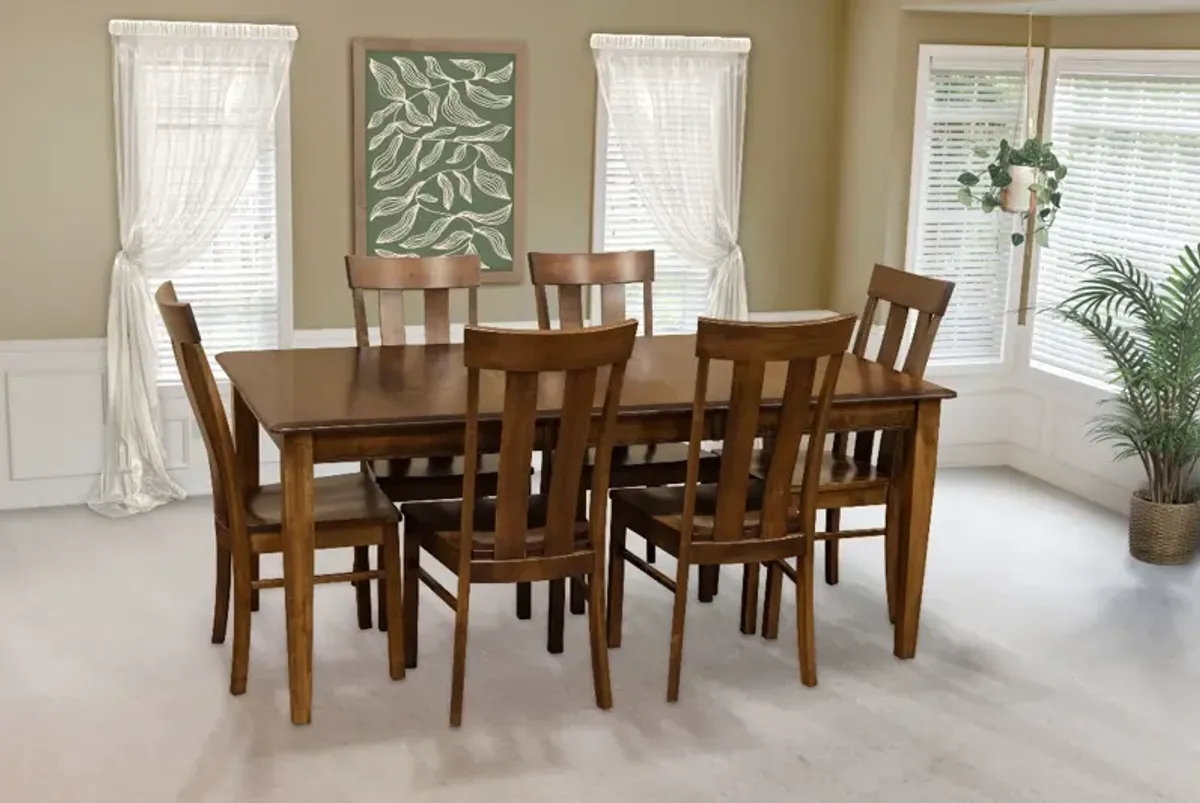 Gascho Anniversary II Walnut Dining Group - Table with 4 Side Chairs