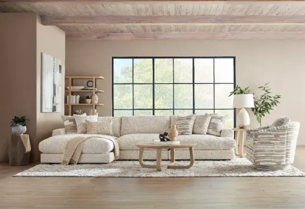 Drew & Jonathan Home Montecito 2-Piece River Rock Left-Arm Chaise Sectional