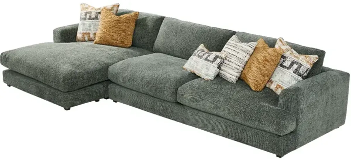 Drew & Jonathan Home Montecito 2-Piece Charcoal Left-Arm Chaise Sectional