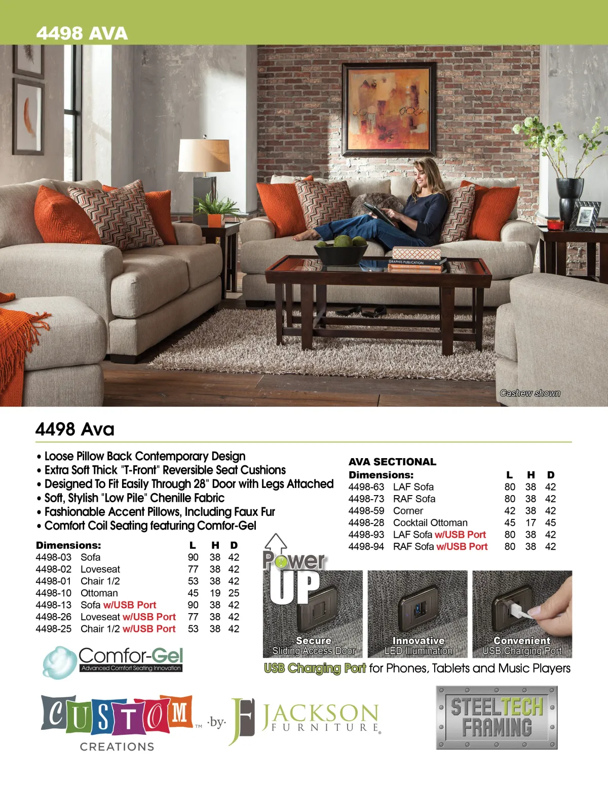 iAmerica Sally Pepper 3pc Sectional