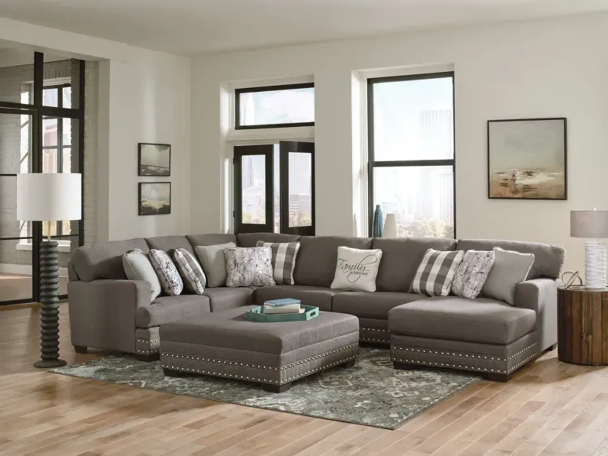 iAmerica Family Charcoal 3pc Right Side Facing Chaise Sectional