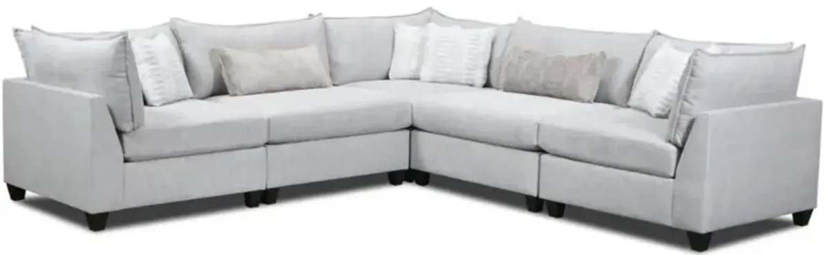Peak Living Pacino Nickel 5pc Modular Sectional