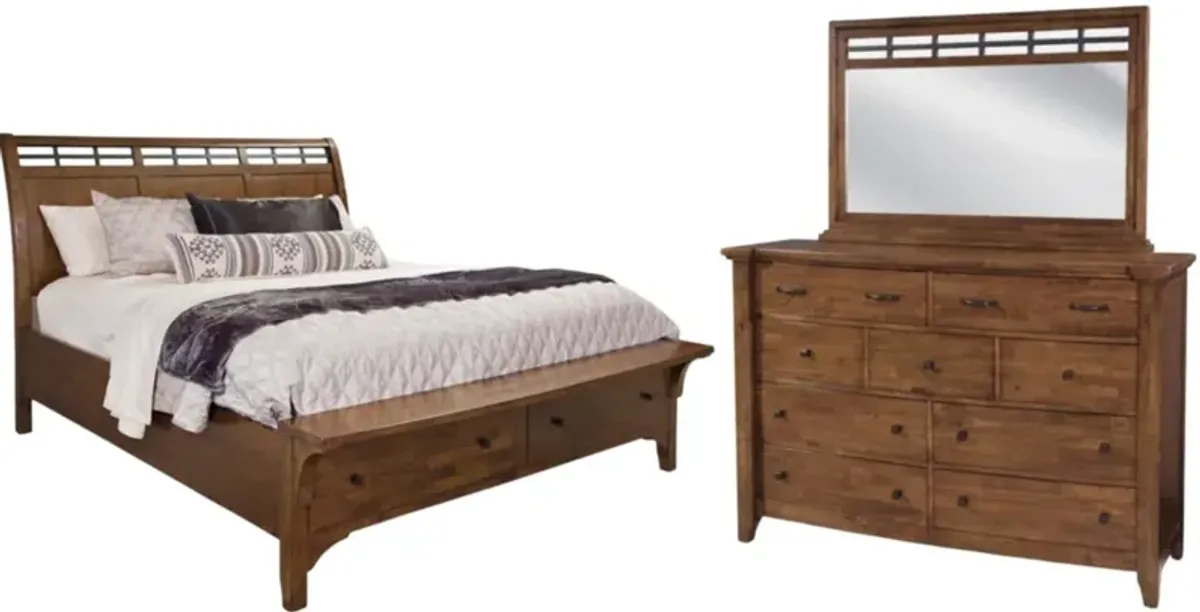 Napa Furniture Design Whistler Retreat 3-Piece Chestnut Queen Bedroom Set