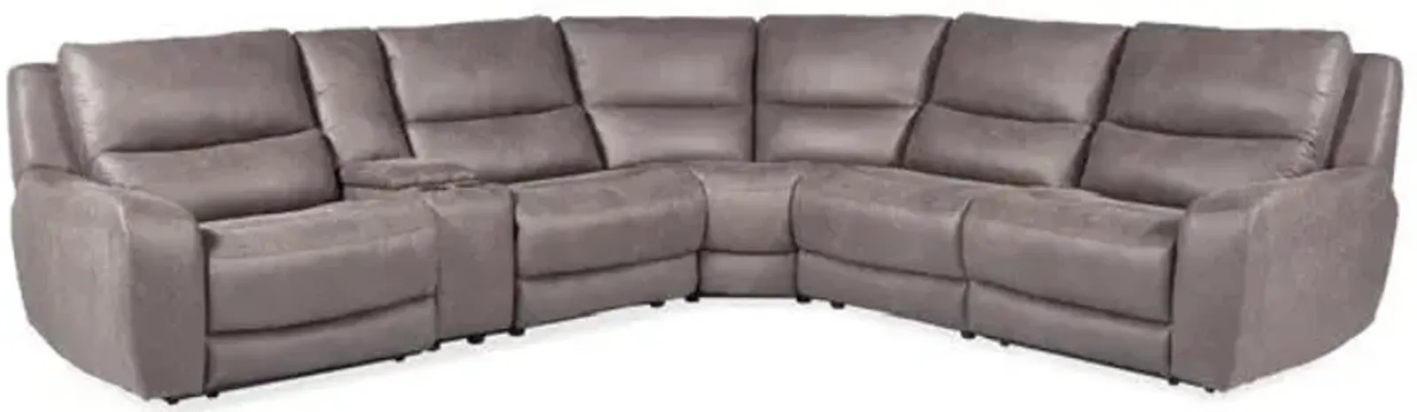 Manwah Slate 6pc Power Reclining Sectional