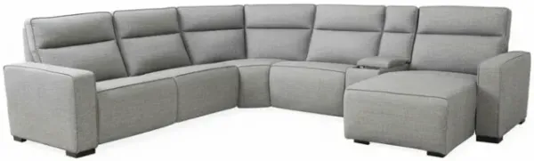 ManWah Camden Fog 6pc Power Reclining Power Headrest Sectional
