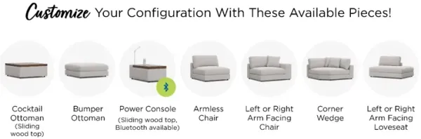 Drew & Jonathan Home ModularThree 7pc Grey Modular Sectional