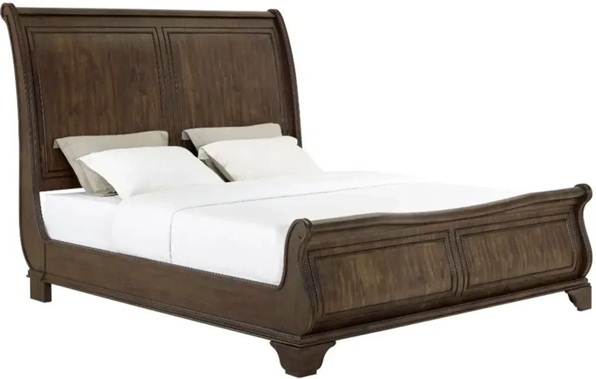 Big Sandy Richwood Wilmington 3-Piece Brown Queen Sleigh Bedroom Set