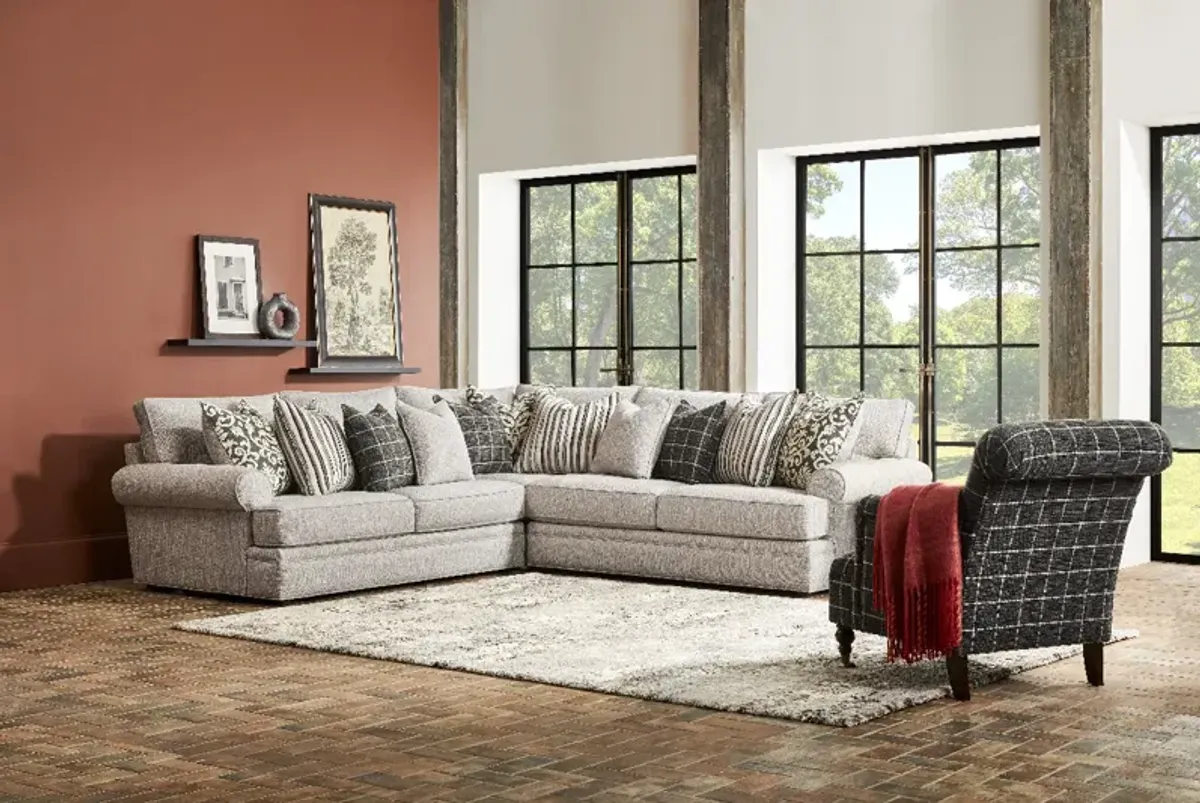 Cindy Crawford Home 3pc Sugar Shack Fossil Sectional