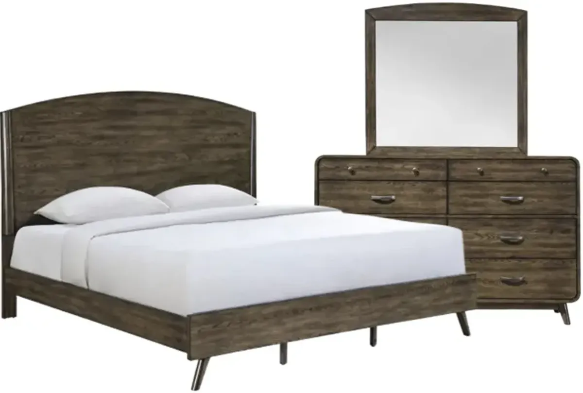 New Classic® Home Furnishings Rex 3-Piece Walnut King Platform Bedroom Set