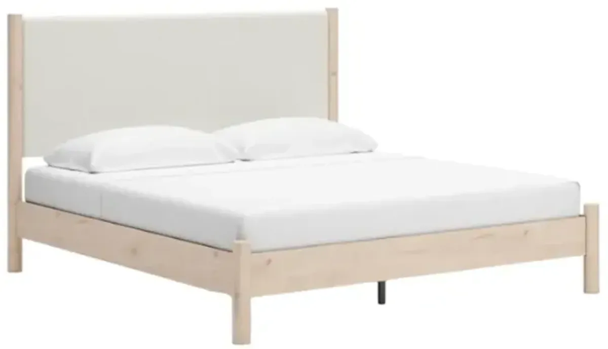 Signature Design by Ashley® Cadmori Two-tone King 3pc Upholstered Panel Bedroom