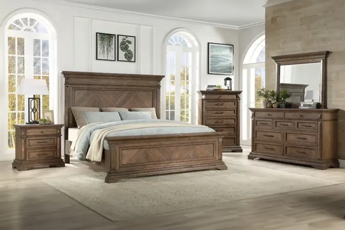 New Classic® Home Furnishings Mar Vista 3-Piece Walnut King Bedroom Set