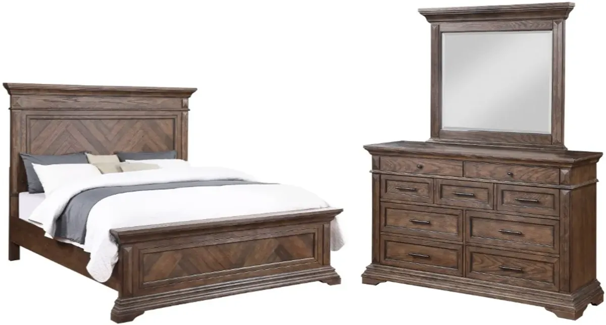 New Classic® Home Furnishings Mar Vista 3-Piece Walnut King Bedroom Set