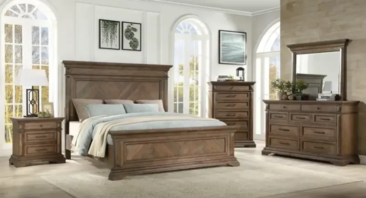 New Classic® Home Furnishings Mar Vista 3pc Walnut King Bedroom