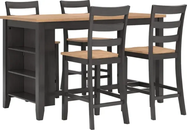 Signature Design by Ashley® Gesthaven 5-Piece Natural/Brown Counter Height Dining Table Set