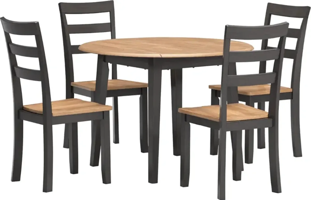 Signature Design by Ashley® Gesthaven 5-Piece Natural/Brown Dining Table Set