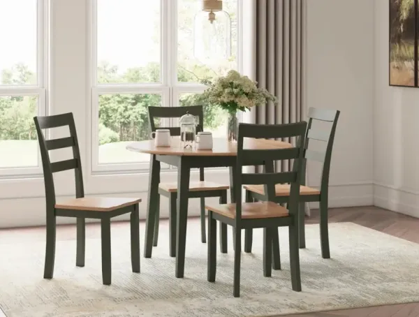 Signature Design by Ashley® Gesthaven 5-Piece Natural/Green Dining Table Set