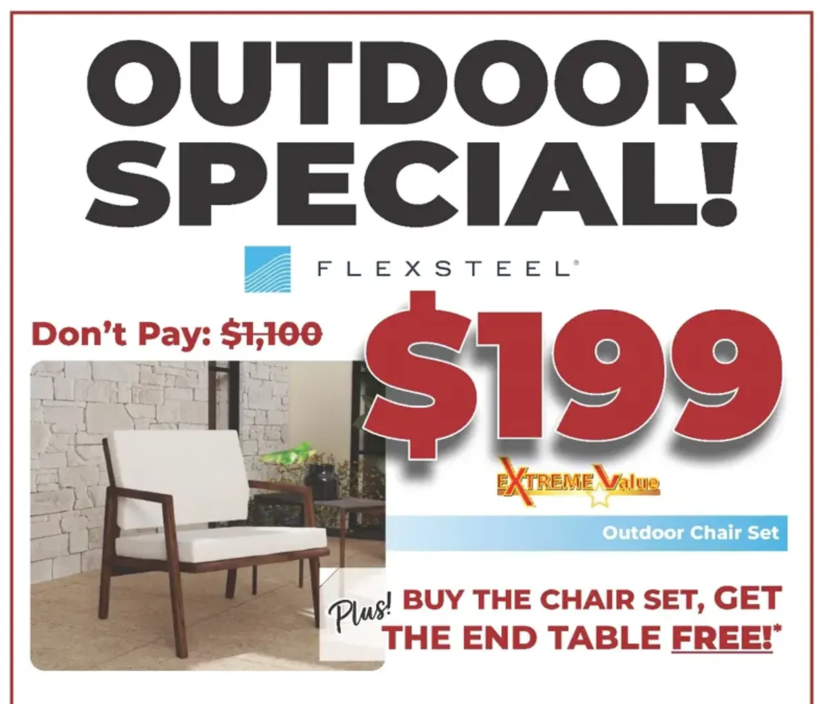Flexsteel G6300 Outdoor Seating Set