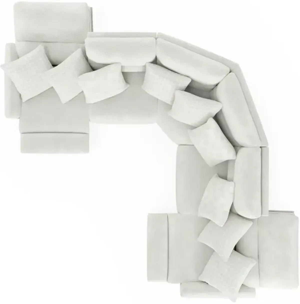 iAmerica Grace 3-Piece White Power Reclining Sectional