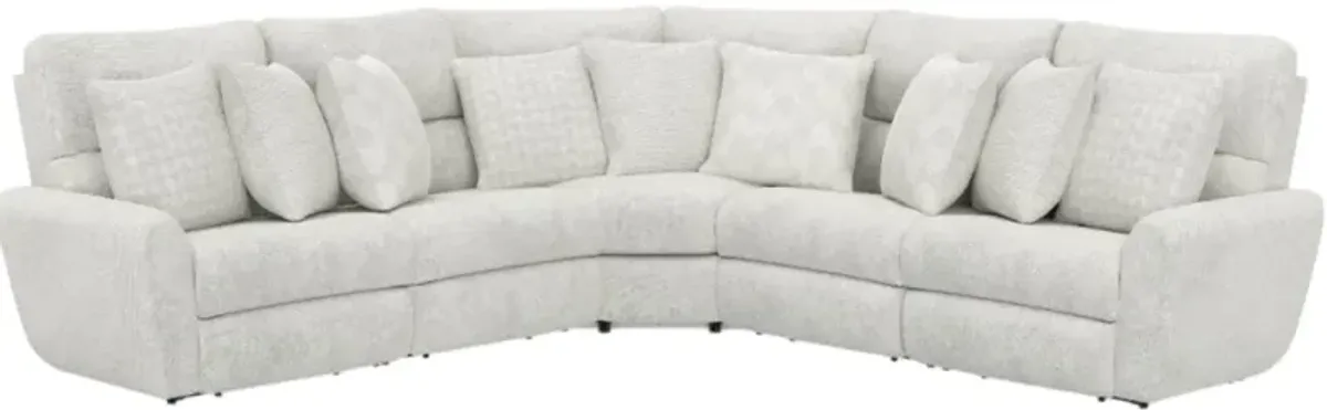 iAmerica Grace 3-Piece White Power Reclining Sectional