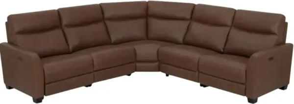 Kate Preston Home 6-Piece York Chestnut Power Reclining Sectional