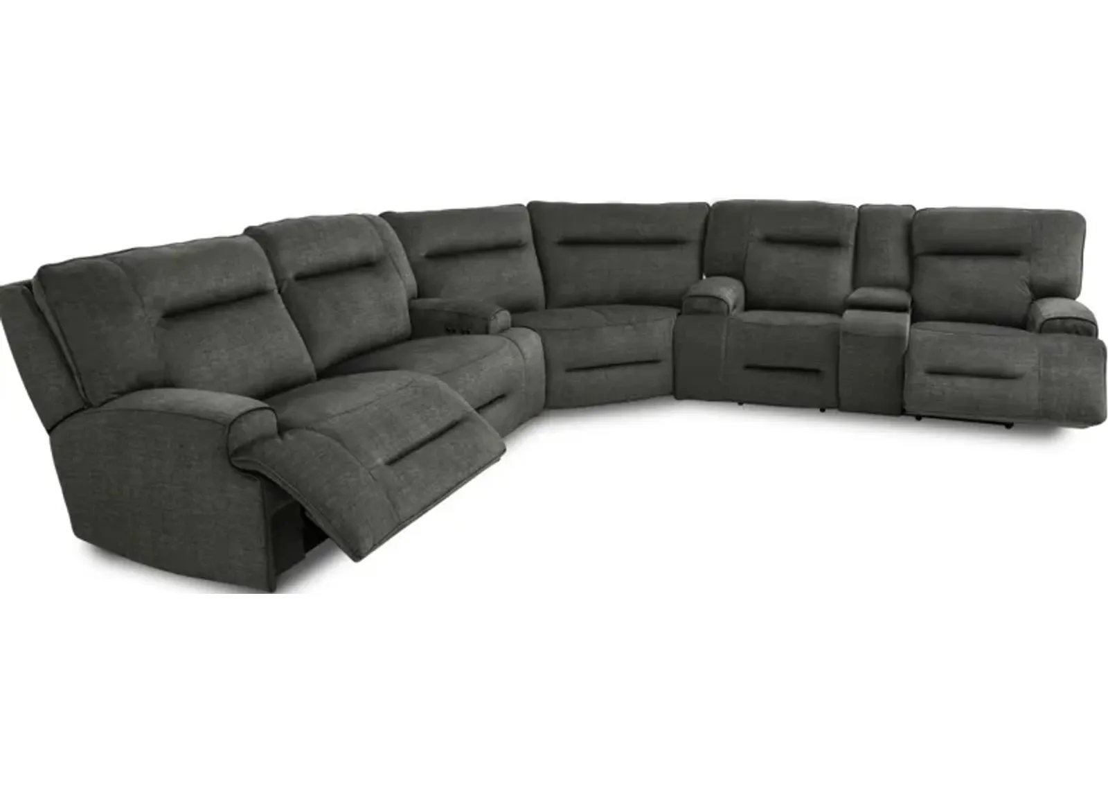 Cheers by Man Wah Power Reclining Sectional with Power Headrest