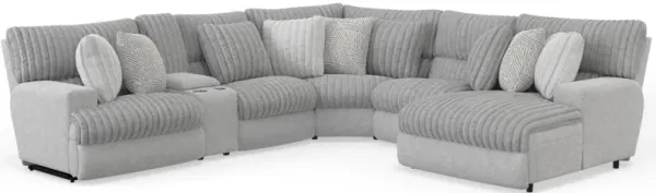 iAmerica Shelby 6pc Moonstruck Grey Power Reclining Sectional
