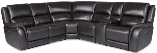 Cheers by Man Wah 6-Piece Espresso Power Reclining Sectional