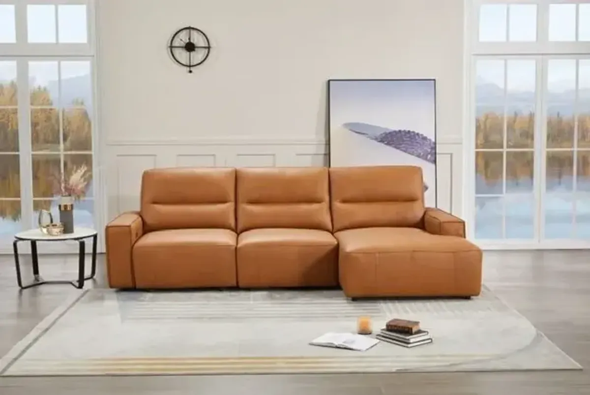 Cheers by Man Wah 3-Piece Oslo Antelope Power Reclining Sectional and Chaise