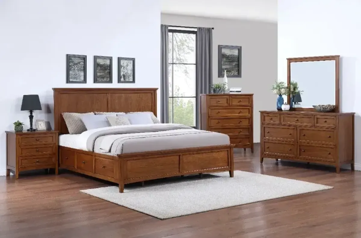 Nash Collective Spencer 3-Piece Cherry King Storage Bedroom Set
