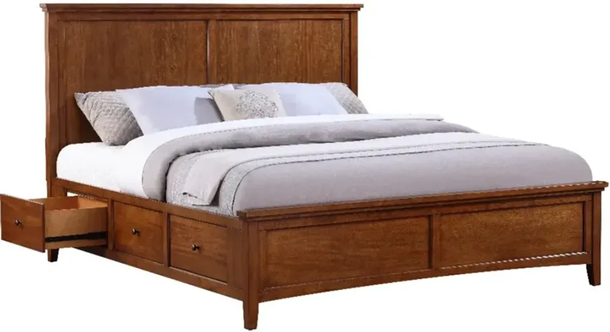 Nash Collective Spencer Cherry Queen Storage Panel Bed