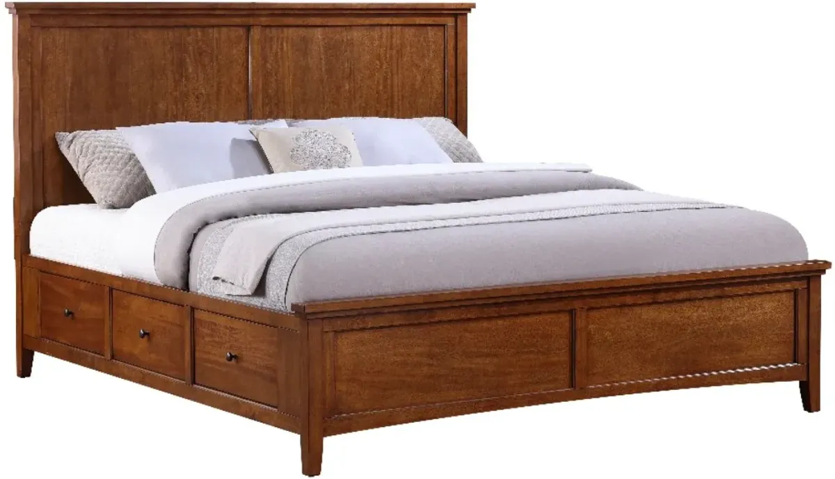 Nash Collective Spencer Cherry Queen Storage Panel Bed