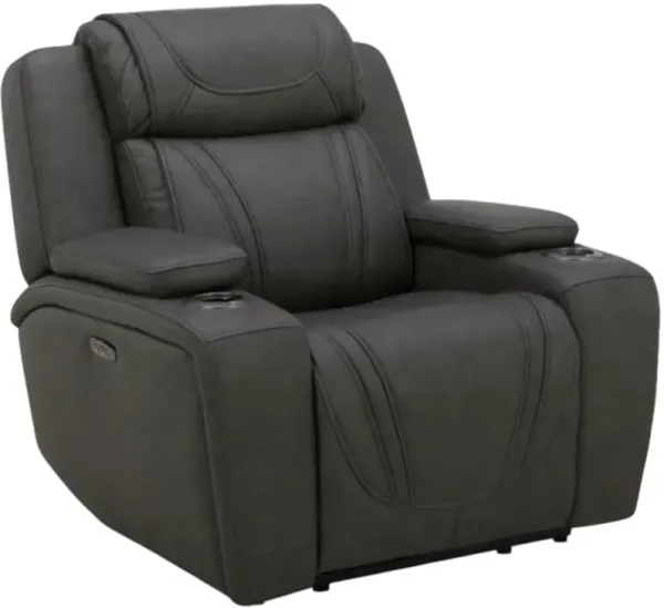 Kate Preston Home Aline Anthracite Zero Gravity Power Recliner with Power Headrest