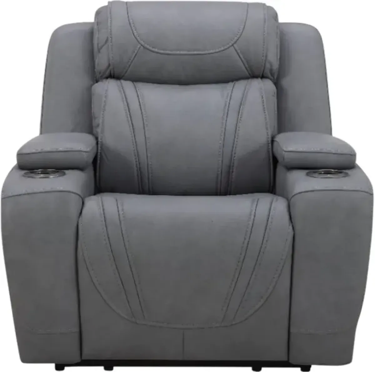 Kate Preston Home Aline Storm Blue Zero Gravity Power Recliner with Power Headrest
