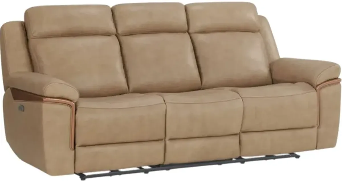 Kate Preston Home Sand Power Reclining Sofa with Zero Gravity