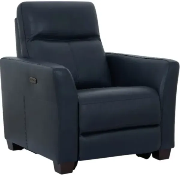 Kate Preston Home Navy Power Recliner with Power Headrest