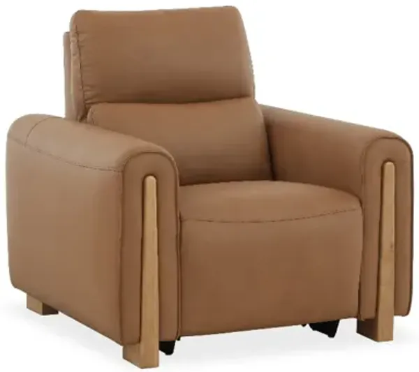 Kate Preston Home Aline Butternut Leather Power Recliner with Power Headrest