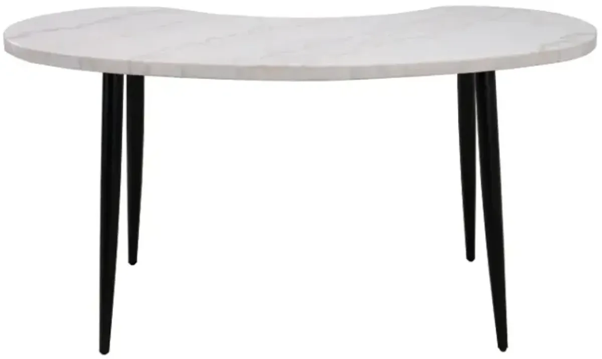 Steve Silver Co. Kinsley Ebony/White Kidney Shaped Desk