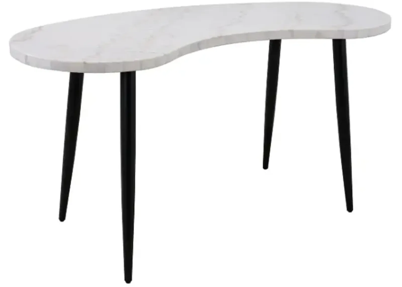 Steve Silver Co. Kinsley Ebony/White Kidney Shaped Desk