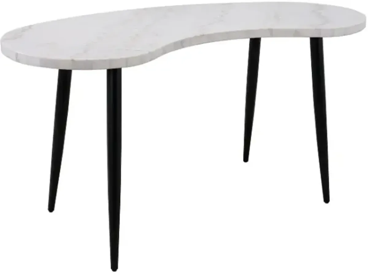 Steve Silver Co. Kinsley Ebony/White Kidney Shaped Desk