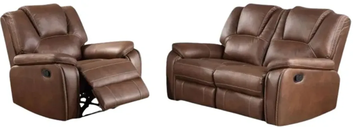 Steve Silver Co. Katrine 2-Piece Brown Manual Reclining Living Room Set