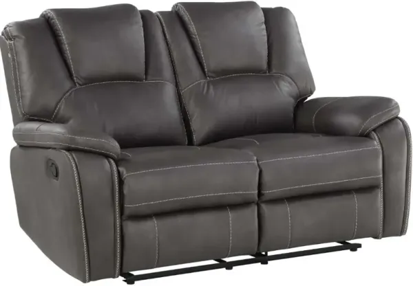 Steve Silver Co. Katrine Charcoal Mnaual Reclining Loveseat