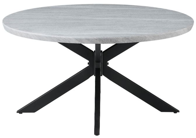 Steve Silver Co. Keyla Marble Top Cocktail Table with Black Base