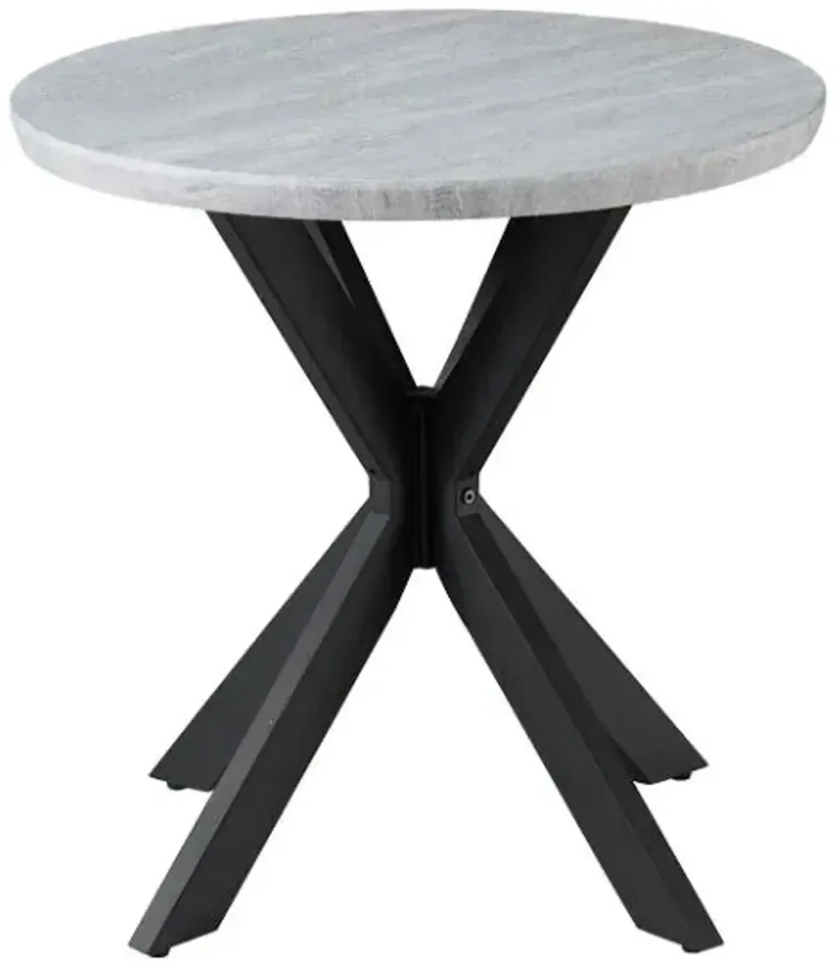 Steve Silver Co. Keyla Marble Top End Table with Black Base