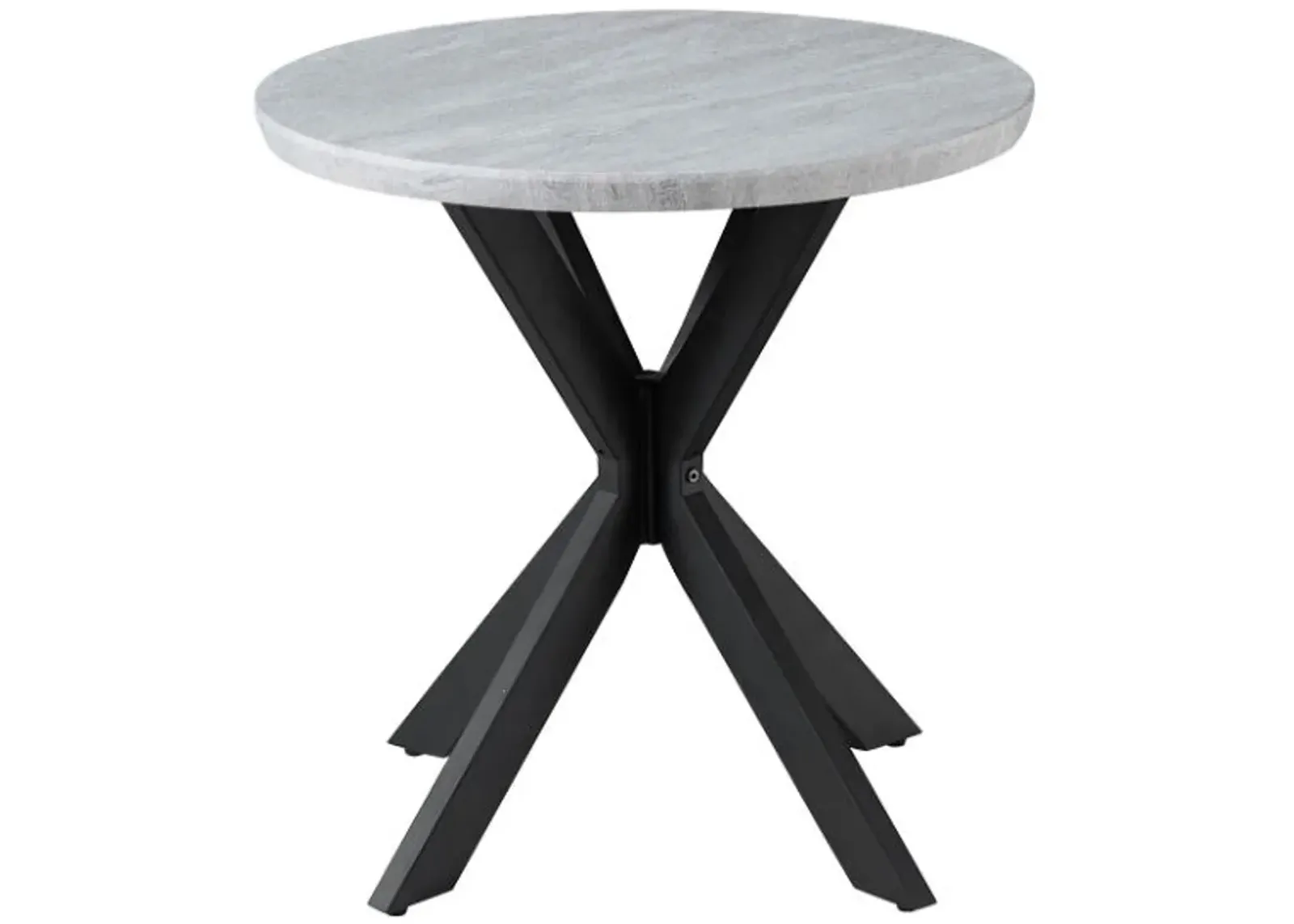 Steve Silver Co. Keyla Marble Top End Table with Black Base