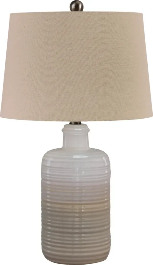 Signature Design by Ashley® Marnina 2-Piece Taupe Table Lamp Set