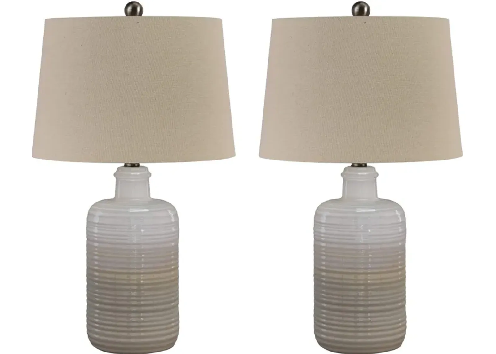 Signature Design by Ashley® Marnina 2-Piece Taupe Table Lamps