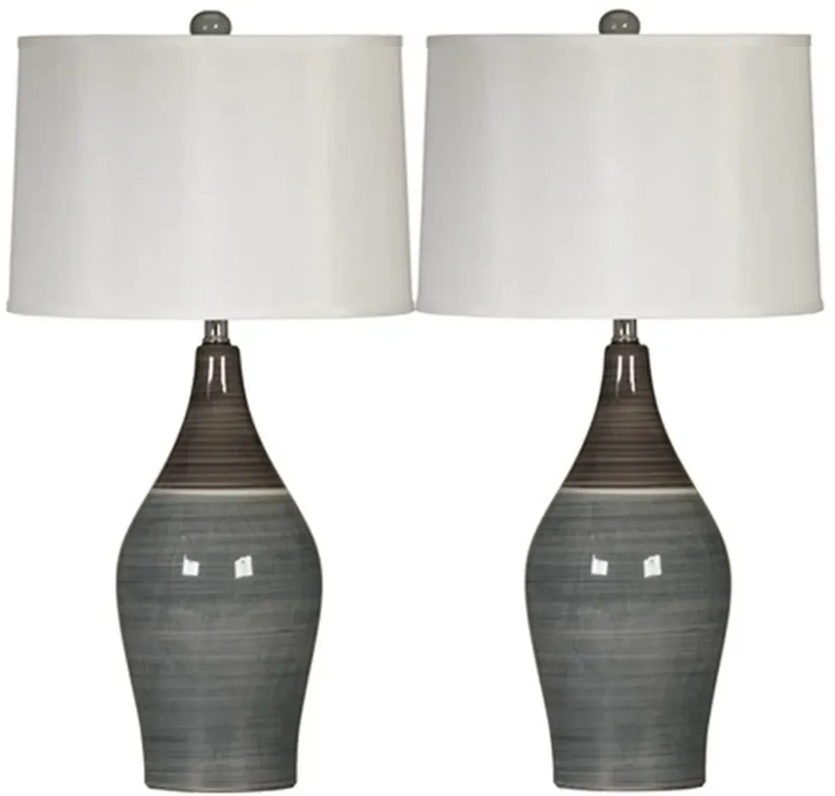 Signature Design by Ashley® Niobe 2-Piece Multi Gray Table Lamps