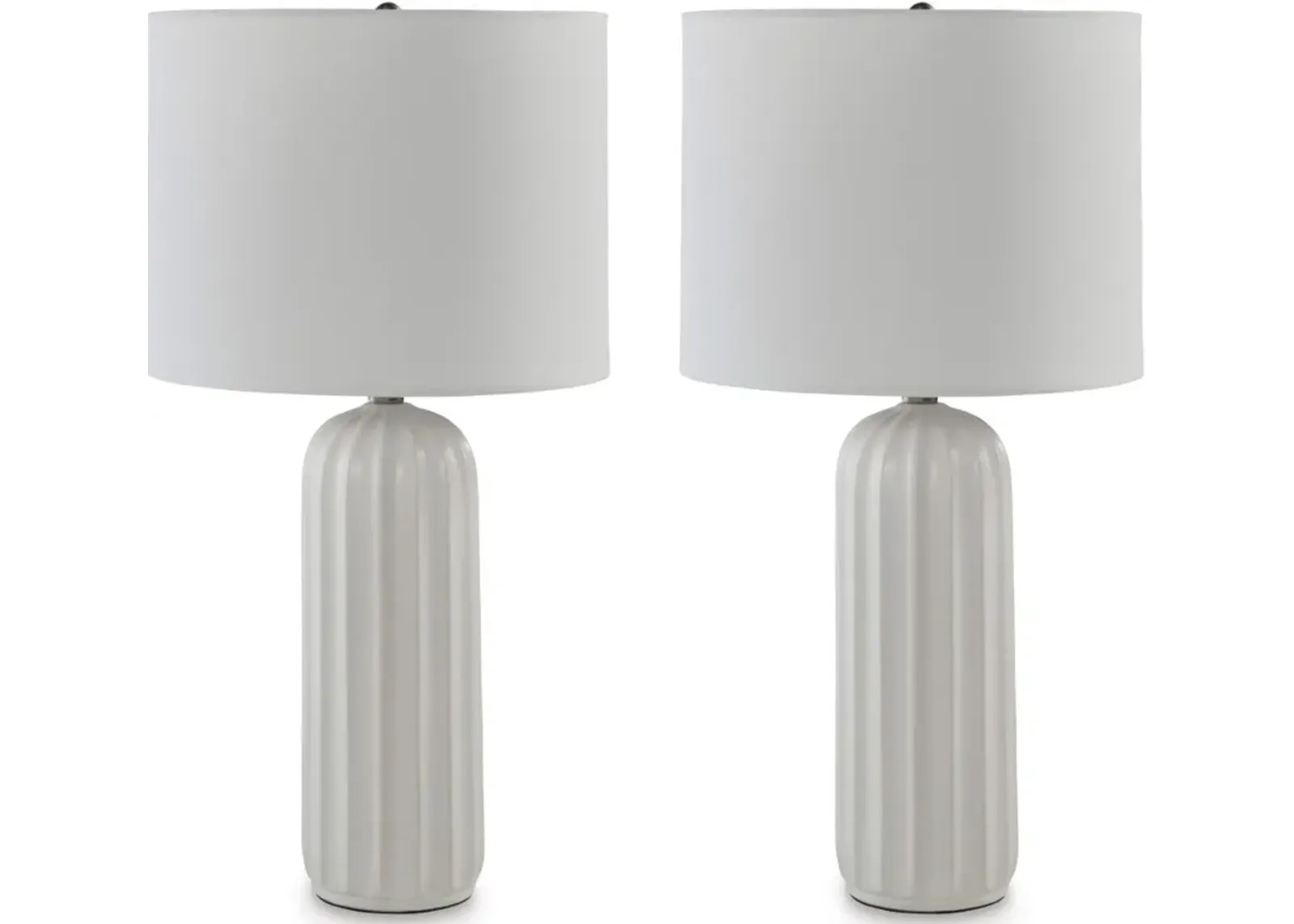 Signature Design by Ashley® Clarkland 2-Piece White Table Lamp Set